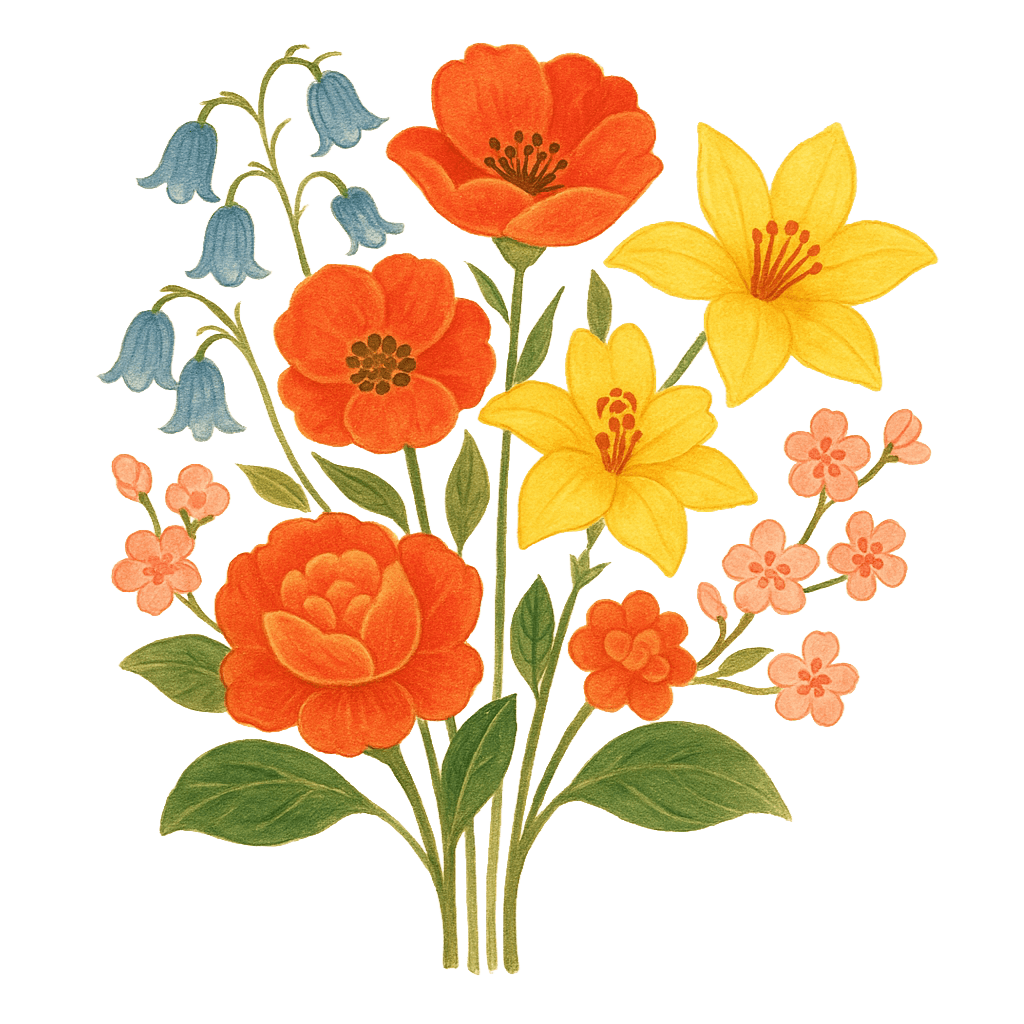 flower bundle illustration
