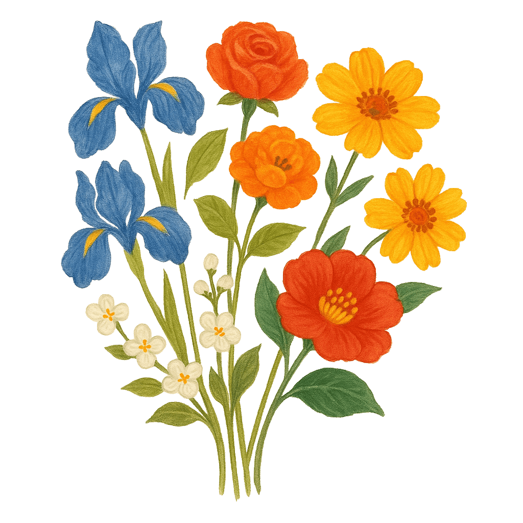 flower bundle illustration
